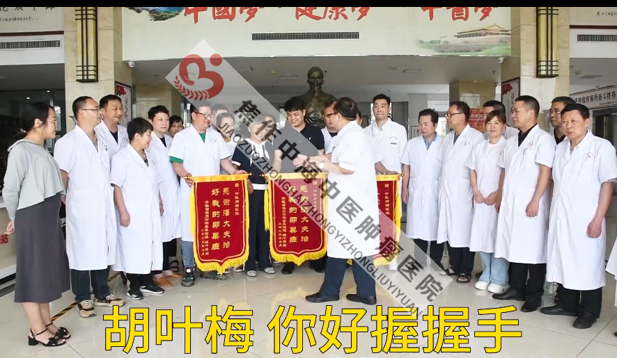 卵巢癌康复患者胡叶梅送锦旗